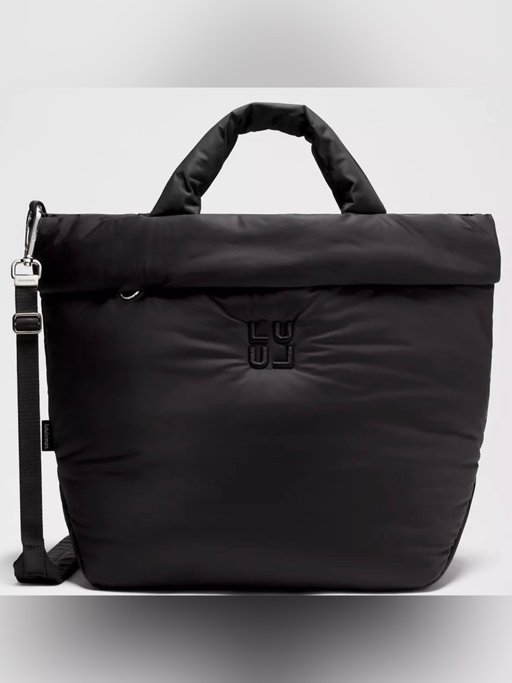 Lululemon On My Level Puffy Tote Black SOLD OUT Online 15L Travel Gym Bag NWT